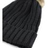 image:imageThe Hat Depot Winter Faux Fur Pom Pom Knit Beanie Skull HatBlack
