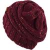 image:imageThe Hat Depot Winter Multi Color Ribbed Beanie  Soft Stretch Cable Knit  Warm Skull CapSlouchy Burgundy Beanie Bundle