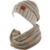 image:imageThe Hat Depot Winter Multi Color Ribbed Beanie  Soft Stretch Cable Knit  Warm Skull CapSlouchy Khaki Beanie Bundle