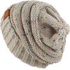 image:imageThe Hat Depot Winter Multi Color Ribbed Beanie  Soft Stretch Cable Knit  Warm Skull CapSlouchy Khaki Beanie Bundle
