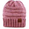 image:imageThe Hat Depot Winter Multi Color Ribbed Beanie  Soft Stretch Cable Knit  Warm Skull CapSlouchy Pink Beanie Bundle