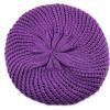 image:imageThe Hat Depot Winter Multi Colors Knit Beret All Kinds of Tam Hats2 Style 008  Purple