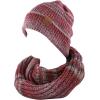 image:imageThe Hat Depot Winter Warm Knit Infinity Loop Scarf And Cuff Beanie Hat Bundle SetBurgundy
