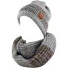 image:imageThe Hat Depot Winter Warm Knit Infinity Loop Scarf And Cuff Beanie Hat Bundle SetGrey