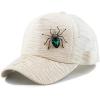 image:imageThe Hat Depot Women Cap Sequins Glitter Ornament Mesh Trucker Snap Back HatSpiderbeige