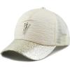 image:imageThe Hat Depot Women Cap Sequins Glitter Ornament Mesh Trucker Snap Back HatTriangle Beige
