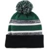 image:imageWinter Knit Beanie Hat with Pom Pom  Warm Cuffed Slouch Ski Cap for Men amp Women1black and Dgreen With Pom