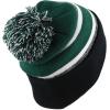 image:imageWinter Knit Beanie Hat with Pom Pom  Warm Cuffed Slouch Ski Cap for Men amp Women1black and Dgreen With Pom