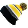 image:imageWinter Knit Beanie Hat with Pom Pom  Warm Cuffed Slouch Ski Cap for Men amp Women1black and Gold With Pom