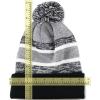image:imageWinter Knit Beanie Hat with Pom Pom  Warm Cuffed Slouch Ski Cap for Men amp Women1black and Grey With Pom
