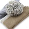 image:imageWinter Knit Beanie Hat with Pom Pom  Warm Cuffed Slouch Ski Cap for Men amp Women1khaki and Grey With Pom