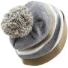 image:imageWinter Knit Beanie Hat with Pom Pom  Warm Cuffed Slouch Ski Cap for Men amp Women1khaki and Grey With Pom