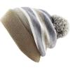 image:imageWinter Knit Beanie Hat with Pom Pom  Warm Cuffed Slouch Ski Cap for Men amp Women1khaki and Grey With Pom