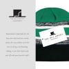 image:imageWinter Knit Beanie Hat with Pom Pom  Warm Cuffed Slouch Ski Cap for Men amp Women2black and Dgreen