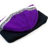 image:imageWinter Knit Beanie Hat with Pom Pom  Warm Cuffed Slouch Ski Cap for Men amp Women2black and Purple