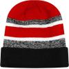 image:imageWinter Knit Beanie Hat with Pom Pom  Warm Cuffed Slouch Ski Cap for Men amp Women2black and Red