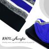 image:imageWinter Knit Beanie Hat with Pom Pom  Warm Cuffed Slouch Ski Cap for Men amp Women2black and Royal
