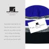 image:imageWinter Knit Beanie Hat with Pom Pom  Warm Cuffed Slouch Ski Cap for Men amp Women2black and Royal