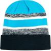 image:imageWinter Knit Beanie Hat with Pom Pom  Warm Cuffed Slouch Ski Cap for Men amp Women2black and Turquoise