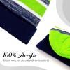 image:imageWinter Knit Beanie Hat with Pom Pom  Warm Cuffed Slouch Ski Cap for Men amp Women2navy and Lime