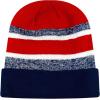 image:imageWinter Knit Beanie Hat with Pom Pom  Warm Cuffed Slouch Ski Cap for Men amp Women2navy and Red