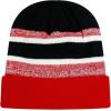 image:imageWinter Knit Beanie Hat with Pom Pom  Warm Cuffed Slouch Ski Cap for Men amp Women2red and Black