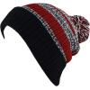 image:imageWinter Knit Beanie Hat with Pom Pom  Warm Cuffed Slouch Ski Cap for Men amp Women3blackBurgundy