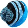 image:imageWinter Knit Beanie Hat with Pom Pom  Warm Cuffed Slouch Ski Cap for Men amp Women3tealBlack