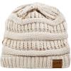 image:imageWinter Knit Ribbed Beanie Hat  Warm Soft Stretch Cable Knit Ribbed Cap for Men amp Women1 Th11  Beige