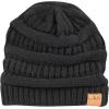 image:imageWinter Knit Ribbed Beanie Hat  Warm Soft Stretch Cable Knit Ribbed Cap for Men amp Women1 Th11  Black