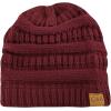 image:imageWinter Knit Ribbed Beanie Hat  Warm Soft Stretch Cable Knit Ribbed Cap for Men amp Women1 Th11  Burgundy