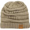 image:imageWinter Knit Ribbed Beanie Hat  Warm Soft Stretch Cable Knit Ribbed Cap for Men amp Women1 Th11  Khaki