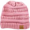 image:imageWinter Knit Ribbed Beanie Hat  Warm Soft Stretch Cable Knit Ribbed Cap for Men amp Women1 Th11  Pink