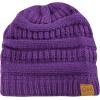 image:imageWinter Knit Ribbed Beanie Hat  Warm Soft Stretch Cable Knit Ribbed Cap for Men amp Women1 Th11  Purple