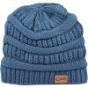 image:imageWinter Knit Ribbed Beanie Hat  Warm Soft Stretch Cable Knit Ribbed Cap for Men amp Women1 Th11  Teal