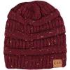 image:imageWinter Knit Ribbed Beanie Hat  Warm Soft Stretch Cable Knit Ribbed Cap for Men amp Women3 Th13  Burgundy