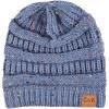 image:imageWinter Knit Ribbed Beanie Hat  Warm Soft Stretch Cable Knit Ribbed Cap for Men amp Women3 Th13  Denim Blue