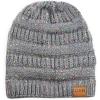 image:imageWinter Knit Ribbed Beanie Hat  Warm Soft Stretch Cable Knit Ribbed Cap for Men amp Women3 Th13  Grey