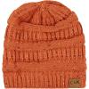 image:imageWinter Knit Ribbed Beanie Hat  Warm Soft Stretch Cable Knit Ribbed Cap for Men amp Women3 Th13  Orange