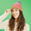 image:imageWomen Beanie for Tie Dye amp Leopard amp Ponytail Cuffed Knit Viscose Acrylic Unisex Slouch Style Winter Hat1 Tie Dye 1  Color 3