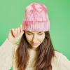image:imageWomen Beanie for Tie Dye amp Leopard amp Ponytail Cuffed Knit Viscose Acrylic Unisex Slouch Style Winter Hat2 Tie Dye 2  Color 2