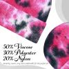 image:imageWomen Beanie for Tie Dye amp Leopard amp Ponytail Cuffed Knit Viscose Acrylic Unisex Slouch Style Winter Hat3 Tie Dye 3  Color 05