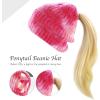 image:imageWomen Beanie for Tie Dye amp Leopard amp Ponytail Cuffed Knit Viscose Acrylic Unisex Slouch Style Winter Hat4 Ponytail  Color 4