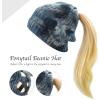 image:imageWomen Beanie for Tie Dye amp Leopard amp Ponytail Cuffed Knit Viscose Acrylic Unisex Slouch Style Winter Hat4 Ponytail  Color 9
