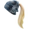 image:imageWomen Beanie for Tie Dye amp Leopard amp Ponytail Cuffed Knit Viscose Acrylic Unisex Slouch Style Winter Hat4 Ponytail  Color 9