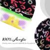 image:imageWomen Beanie for Tie Dye amp Leopard amp Ponytail Cuffed Knit Viscose Acrylic Unisex Slouch Style Winter Hat5 Leopard  Color 1