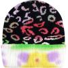 image:imageWomen Beanie for Tie Dye amp Leopard amp Ponytail Cuffed Knit Viscose Acrylic Unisex Slouch Style Winter Hat5 Leopard  Color 1