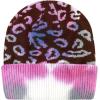 image:imageWomen Beanie for Tie Dye amp Leopard amp Ponytail Cuffed Knit Viscose Acrylic Unisex Slouch Style Winter Hat5 Leopard  Color 2