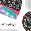 image:imageWomen Beanie for Tie Dye amp Leopard amp Ponytail Cuffed Knit Viscose Acrylic Unisex Slouch Style Winter Hat5 Leopard  Color 5