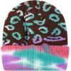 image:imageWomen Beanie for Tie Dye amp Leopard amp Ponytail Cuffed Knit Viscose Acrylic Unisex Slouch Style Winter Hat5 Leopard  Color 5